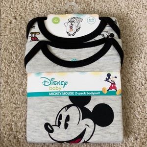 DISNEY BABY. Mickey Mouse bodysuits. 6/9 month